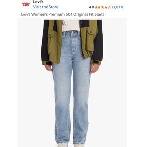 Levi's 501 Light Blue Straight Leg Jean